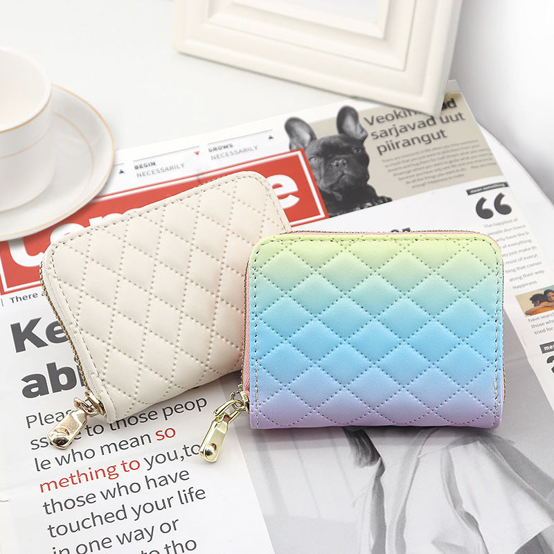 Wholesale Anti-demagnetic card holder,  multiple card slots,  zipper coin purse,  large capacity